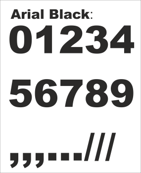 FolienPlot Zahlen Set